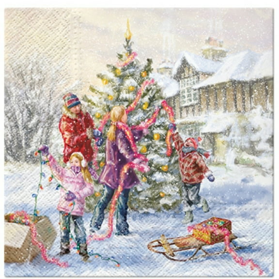 Keep Unique Christmas Decoupage Napkins, Vintage Paper Napkins, Assorted Color, 20/Pack
