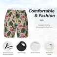 thumbnail image 5 of Lsque Mens Swim Trunks Tropical Mask Flamingo Pattern - Bathing Suit Compression Liner - Beach Swim Shorts Swimwear - (S-3XL) - Stretch Quick Dry -Small, 5 of 9