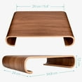 Navaris Wood Monitor Stand Riser - Computer Desk Organizer Desktop Dock ...
