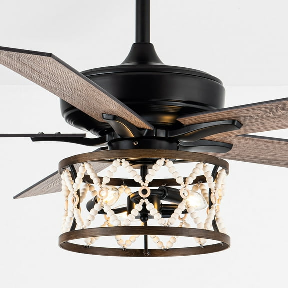 Parrot Uncle Farmhouse 52" 5-Blade Ceiling Fan, Living Room Ceiling Fan