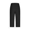 thumbnail image 4 of SNKSDGM Women's Plus Capri Pants for Women Dressy Casual Petite Womens Summer Pants Petite Summer Women’S Solid Color Casual 3/4 Leggings for Daily Wear, 4 of 4
