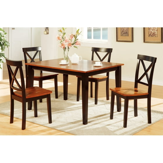 Dining Room Furniture 5pc Set Simple Small Kitchen Breakfast Table And 4 Side Chairs