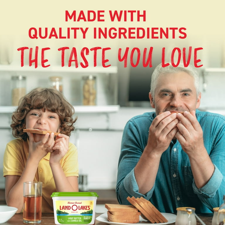 Land O Lakes Light Butter with Canola Oil 15 oz Tub Low Fat Low