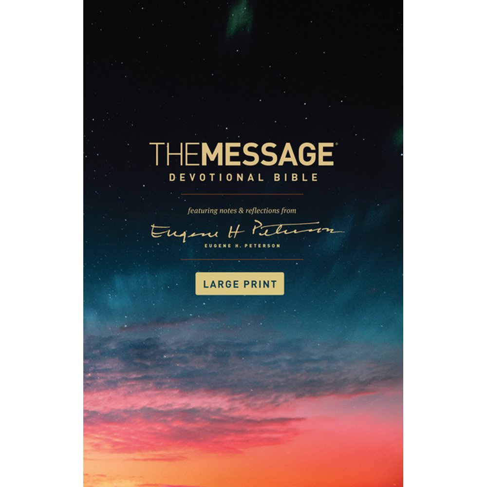 The Message Devotional Bible, Large Print (Hardcover) Featuring Notes