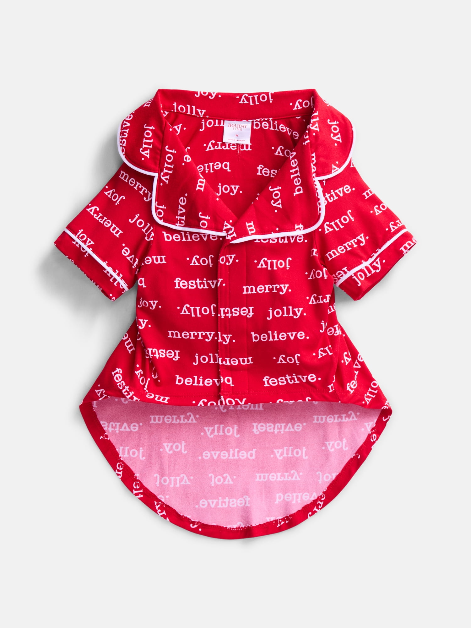 Holiday Time Matching Family Sleepwear Pet Pajama Top, Sizes XS-2XL
