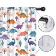 thumbnail image 4 of Blackout Kids Curtains,White Dinosaurs Trees Cacti Pattern Childrens Insulated Curtains Set Of 2,Bedroom Essentials,Toddler Room Decor 42"x54", 4 of 5