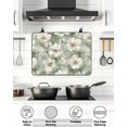 thumbnail image 5 of Vintage Magnolia Stove Top Covers for Electric Stove, 28'x20'' White Blooming Flower Green Oil Painting Glass Ceramic Stove Cover Foldable Rubber Mat Heat Resistant Cooktop Protector for Kitchen, 5 of 8