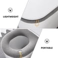 thumbnail image 3 of Luxshiny toilet seat liners polyester dark grey reusable daily use 1Pack, 3 of 8