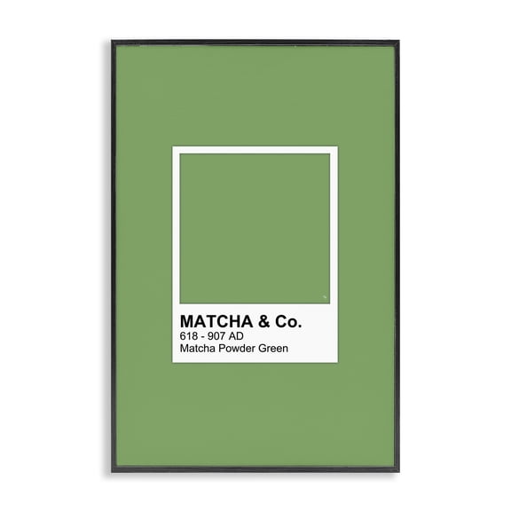 Stupell Industries Matcha Powder Green Shade Black Framed Giclee Art, design by Martina Pavlova