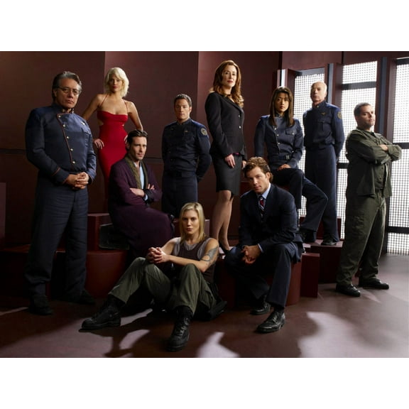 Battlestar Bsg Cast Poster #B 16x24 Poster Medium Art Poster 16x24 Square Adults Western Graphic