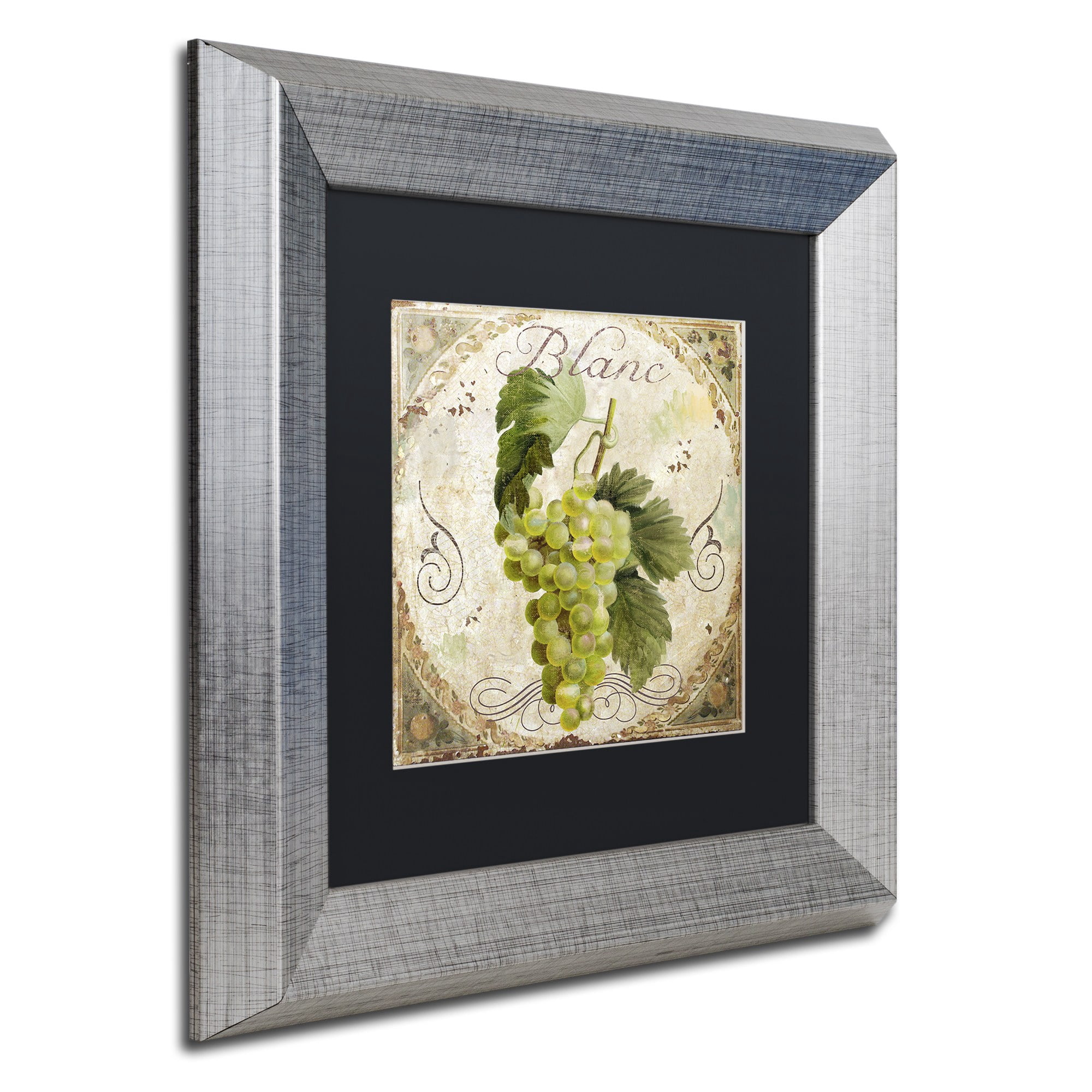Trademark Fine Art "Tuscany Table Blanc" Canvas Art by Color Bakery Black Matte, Silver Frame