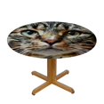 thumbnail image 3 of HAOXIT Fitted Round Style Cat, Table Cover,Elastic Edged Table Cloth Fits Round Tables 54-58, 3 of 8
