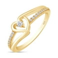 thumbnail image 5 of AFFY White Cubic Zirconia Heart Promise Ring in 14k Yellow Gold over Sterling Silver-11.5, 5 of 5
