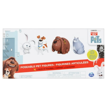 - Spin Master The Secret Life of Pets Poseable Pet Figures 4+ Years, 1 set, 4 pack