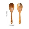 thumbnail image 2 of Teak Shovel Spoon Set Wood Non Stick Pot Special Cooking Shovel Household Cooking Fork Soup Spoon Kitchenware, 2 of 8