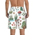thumbnail image 3 of Bixox Men's Frog and Forest Plants printing Casual Classic Fit Short Summer Beach Shorts, 3 of 6