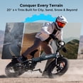thumbnail image 3 of YareYi X-Hunter 750W Rated Electric Bike for Adults, 28 MPH Folding Ebike with 48V 13Ah Removable Battery, 70-Mile Range, 20" Fat Tire Full Suspension E Bike, 7-Speed, Blue, 3 of 8
