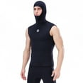 thumbnail image 2 of Hooded Vest Mens Diving Wetsuit 3mm Neoprene Top with Hood or Bottoms Sleeveless Diving Surfing Swimming Sailing, 2 of 8
