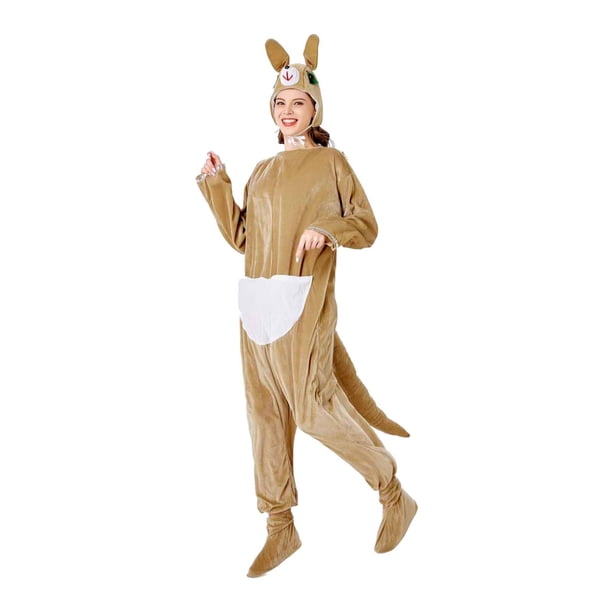 Disfraz de canguro de terciopelo para adulto, ideal para carnaval L