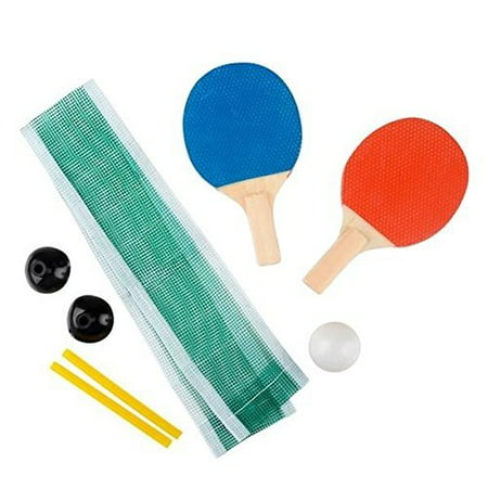 Mini Tabletop 6 Ping Pong Set For Table Tennis With 2 Reversible