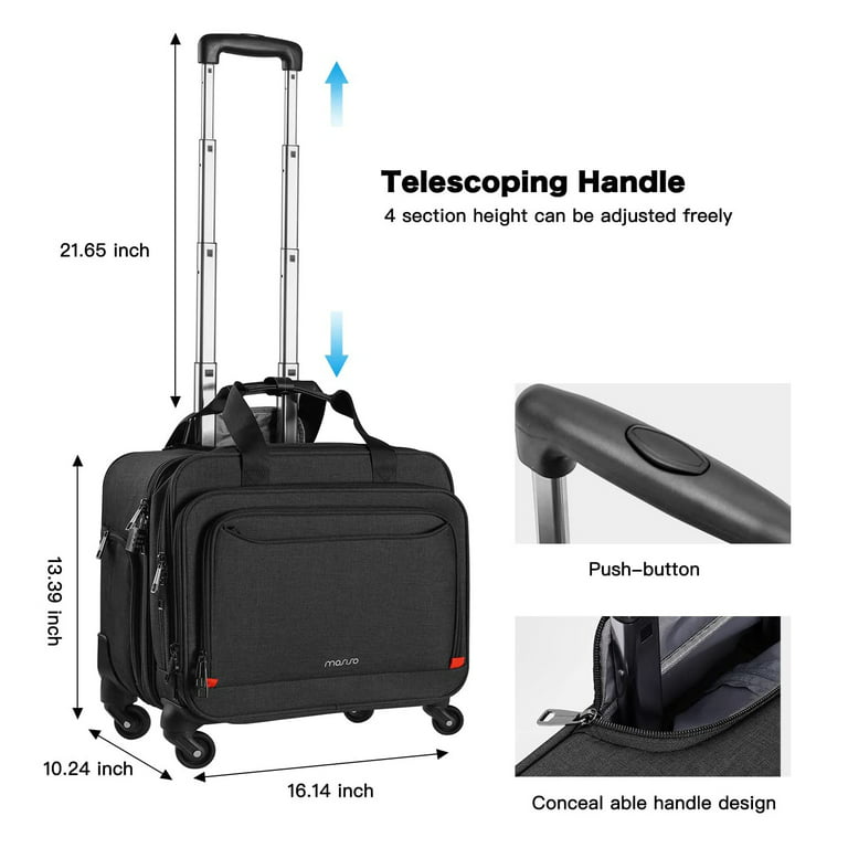 Carry-On Suitcase With Wheels Women Luggage With 14 Inch Travel Bag  Cosmetic Bags Luggage Sets