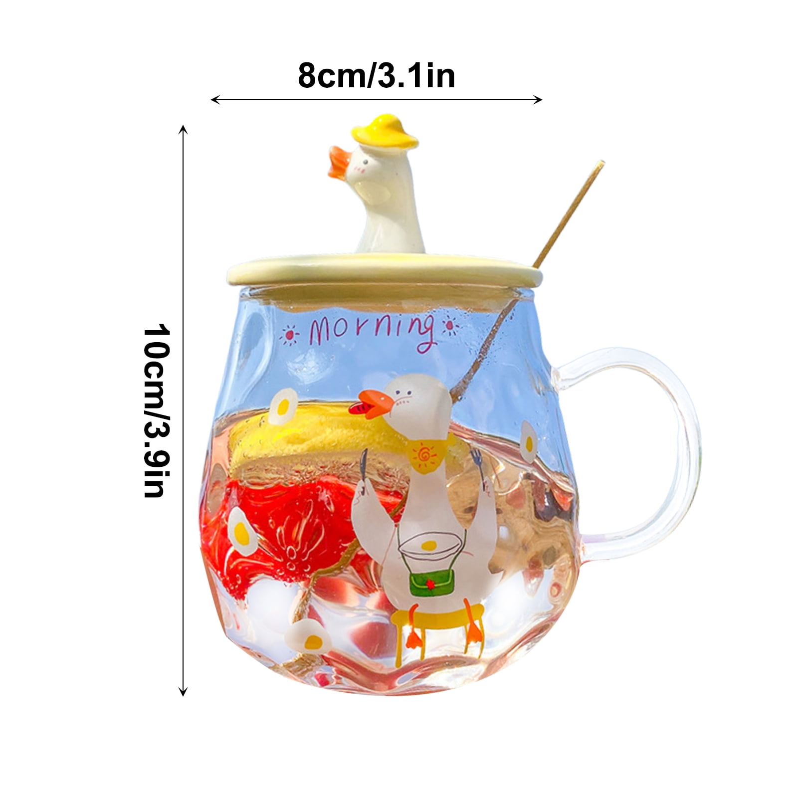 Disney 400ml Glass Cup Drinkware Cartoon Children Milk Mug Kitchen Glasses  Transprant Cute Print Tumbler Cups Friend Gifts 2023