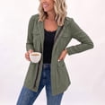thumbnail image 6 of Sexlip Womens Military Jacket Zip Up Snap Buttons Lightweight Windproof Utility Anorak Field Safari Coat Outwear Green M, 6 of 8