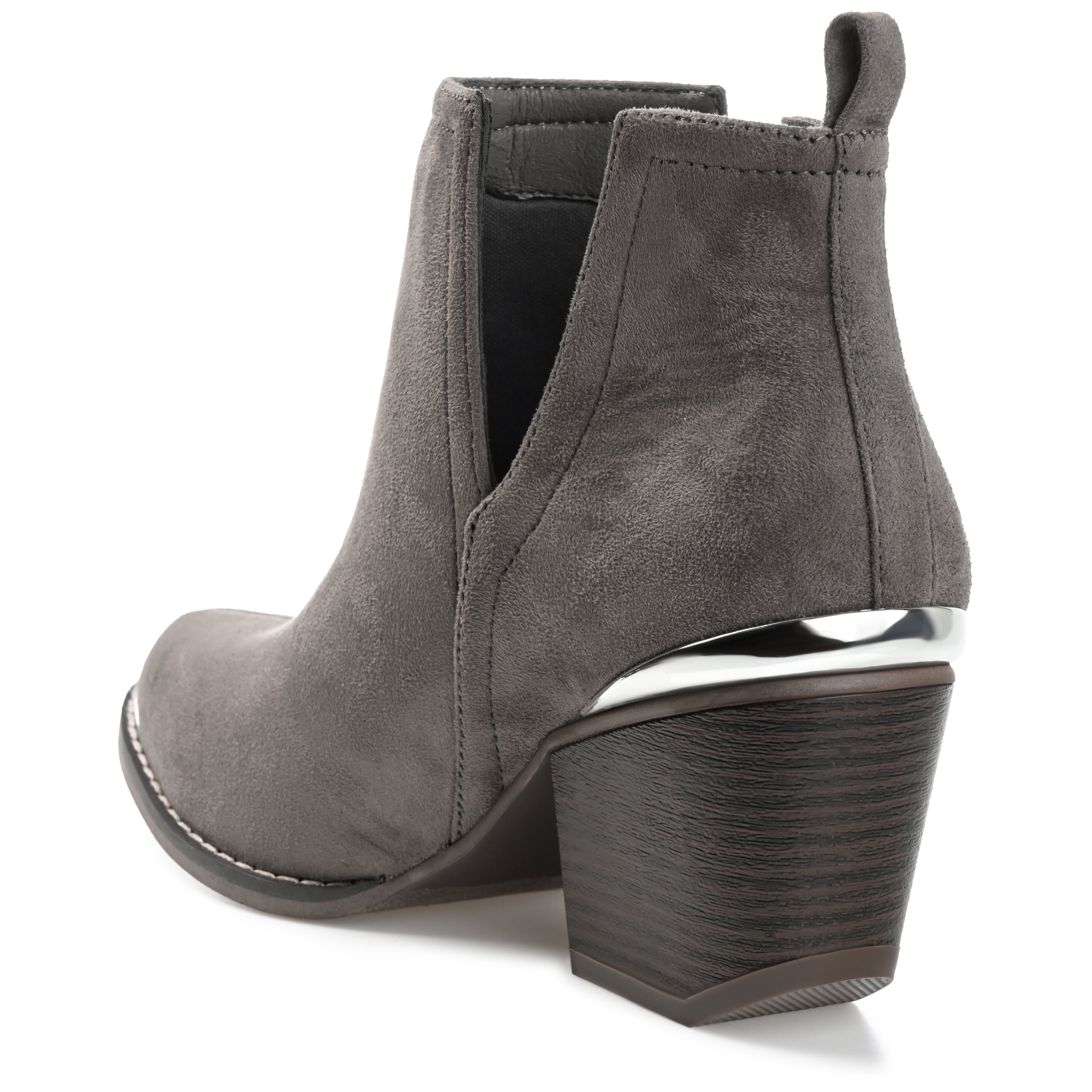 Journee Womens Issla Pull On Stacked Heel Booties, Widths Available