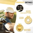 thumbnail image 3 of Gorro de golf con agujero en un palo, negro y dorado con marcador para pelota de golf, 3 of 6