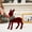 Red#20🌈, variant on Christmas Reindeer Ornament Wine Red Tabletop Deer Statue | Plastic Flocking Finish | Festive Seasonal Holiday Decor | 21x11cm or 15x11cm | Home Living Room Shelf Display