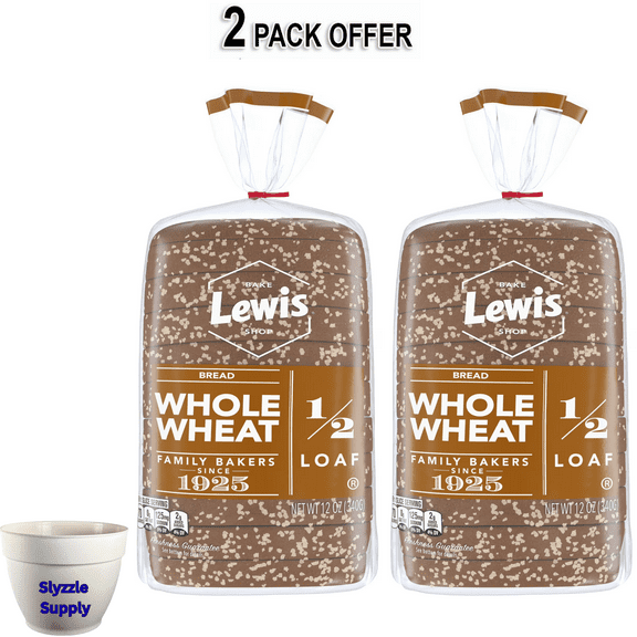 Lewis Bake Shop Whole Wheat Half Loaf Bread, 1/2 Loaf, 12 oz