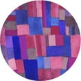 thumbnail image 1 of Ahgly Company Indoor Round Patterned Dark Magenta Purple Area Rugs, 7' Round, 1 of 6