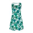 thumbnail image 4 of Ovzne Robes pour Femmes Robe de Plage Femmes Décontractée Ample Été Imprimée Robe Sans Manches Col en V Haut/chemise Ensemble Robe de Vacances Imprimée Liquidation, 4 of 7
