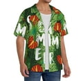 thumbnail image 4 of Cauagu Palm Leaves And Tropical Flowers Men's Short Sleeve Button Down Hawaiian Shirt for Men Bowling Shirts Casual Summer Beach Shirt,4X-Large, 4 of 6