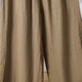 thumbnail image 7 of Jerdar Women's Lightweight Linen Capri Pants Summer Wide Leg Pocket Drawstring Elastic Waist Pants M, 7 of 7