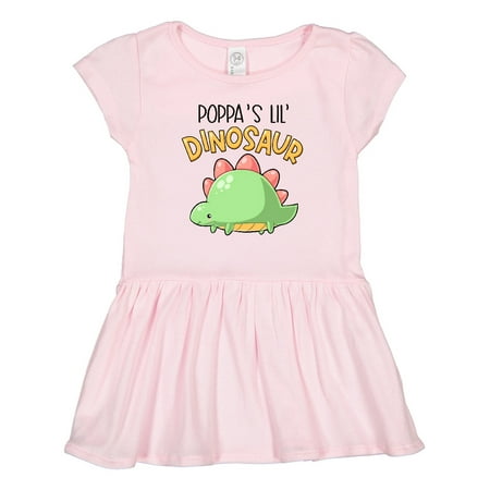 

Inktastic Poppa s Lil Dinosaur with Cute Stegosaurus Gift Toddler Girl Dress