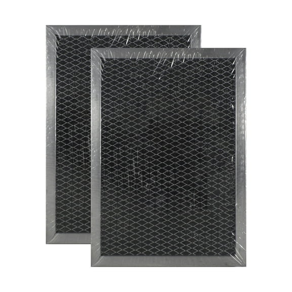 Air Filter Factory 6-3/8 x 8-11/16 x 3/8 Microwave Oven Charcoal Carbon Filters 2-Pack (Sold without manufacturer warranty)