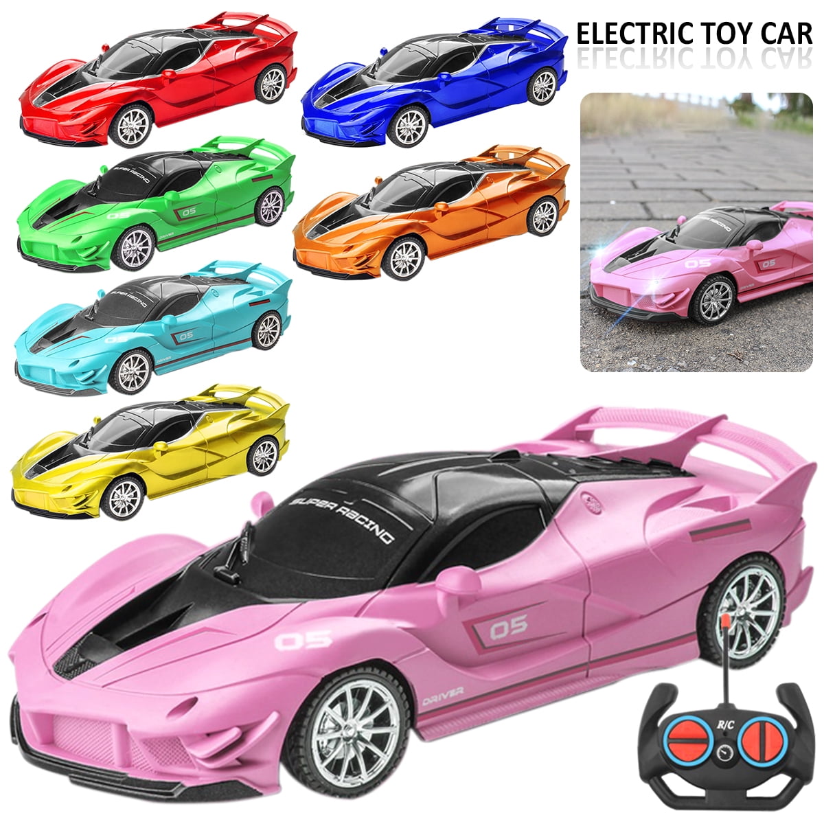 Buy 118 RC Drift Car with 4 Channel and LED Light,Crush Resistance Sports Toy Car Battery
