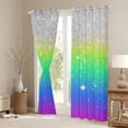 thumbnail image 3 of Feelyou Glitter Stars Starry Sky Curtains Pack of 2 (42x84 Each), Chic Modern Fashion Curtains Blackout, Teen Adult Kid Bedroom Curtains, Blackout Curtains Home Decor, 3 of 6