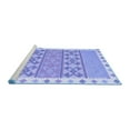 thumbnail image 2 of Ahgly Company Machine Washable Indoor Square Abstract Blue Contemporary Area Rugs, 5' Square, 2 of 4