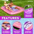 thumbnail image 4 of Swimline Original XL Suntan Tub Outdoor Relaxing Water Lounger, Pink/Purple, 4 of 9