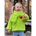 thumbnail image 5 of RUINIXCW Toddler Baby Girl Christmas Coat Front Zip Long Sleeve Jacket with Scarf, 5 of 8