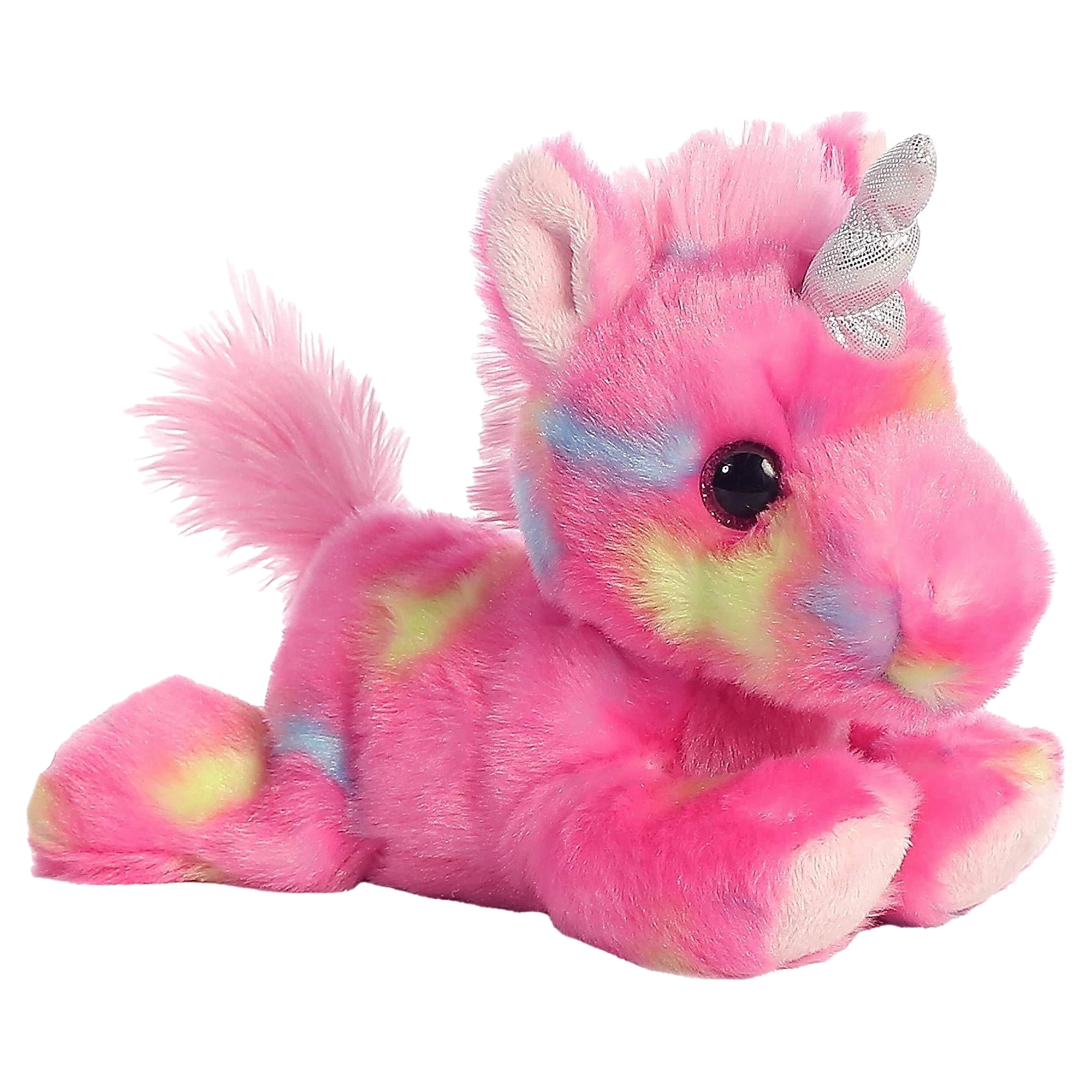 Aurora - Small Pink Bright Fancies - 8" Jellyroll Unicorn - Vibrant Stuffed Animal