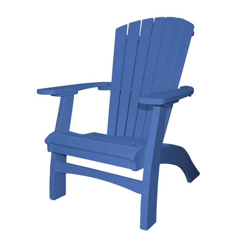 Poly Casual Seaside Upright Adirondack Chair (Blue