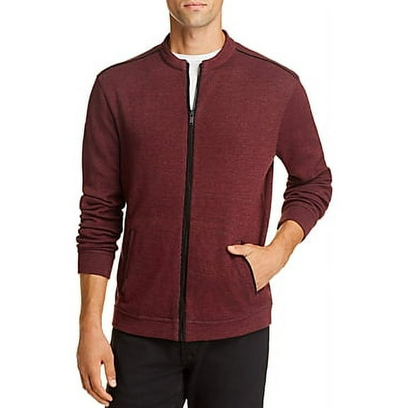 John Varvatos PORT Double-Knit Zip-up Sweater, US Medium