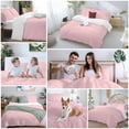 thumbnail image 5 of 3 Piece Pink Duvet Cover Set California King, Microfiber Comforter/Quilt Cover with Corner Ties and 2 Pillowcases, Farmhouse Pink Decor All Season Soft Bedding with Zipper Closure, 5 of 8