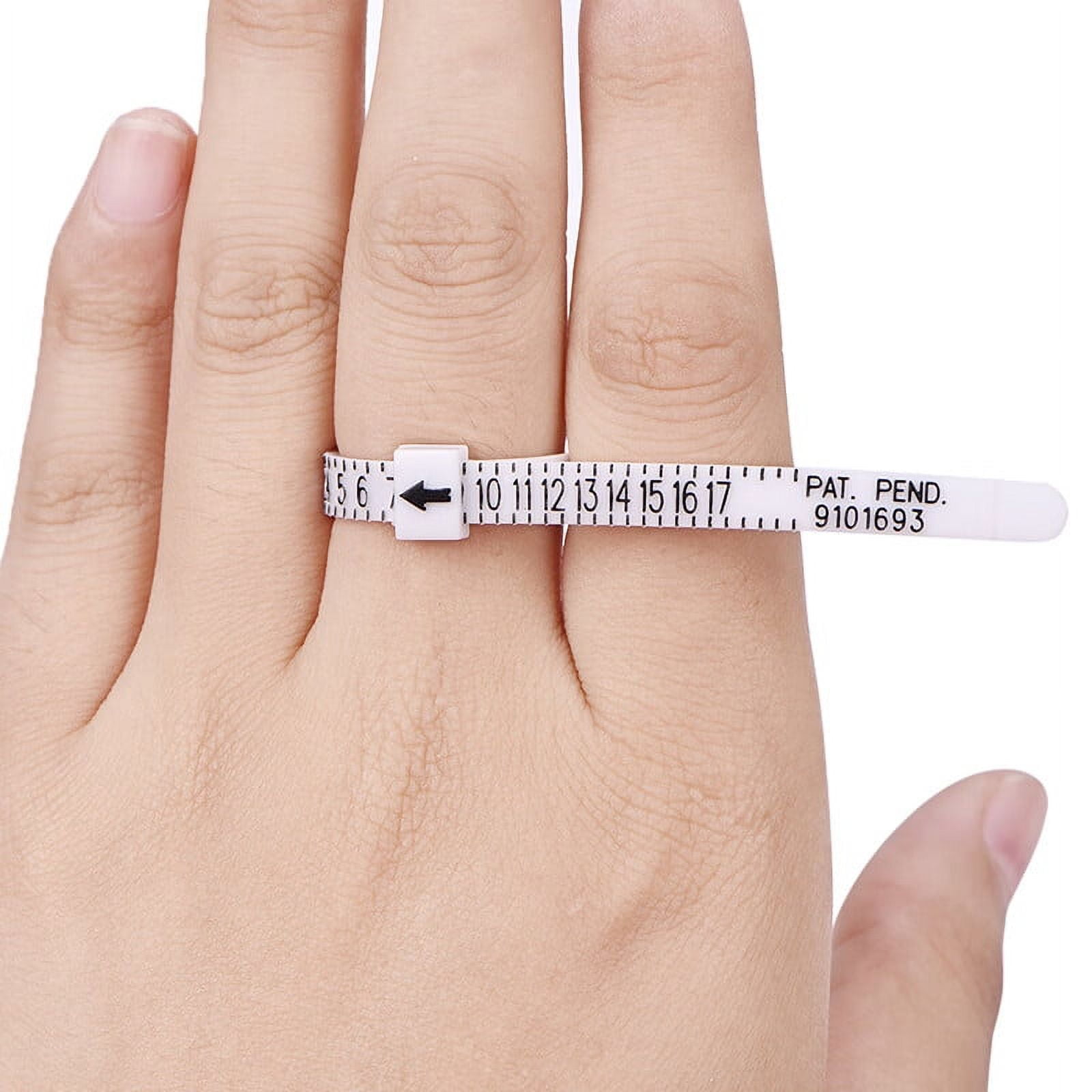 Men and Womens British/American UK/US/EU/JP Sizes A-Z Ring Sizer Measure  Genuine Tester Finger Gauge Wedding Ring Band WHITE EU 