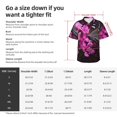 thumbnail image 4 of Fotbe Pink Blossoms Butterfly Hawaiian Shirt for Men Unisex Summer Beach Casual Short Sleeve Cotton Linen Button Down Shirts-XX-Large, 4 of 5