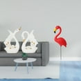 thumbnail image 2 of Elegante conjunto de esculturas de cisne y flamenco de cerámica para estantería, armario o decoración de jardín. Adorno de hadas para el jardín. Ideal, 2 of 8