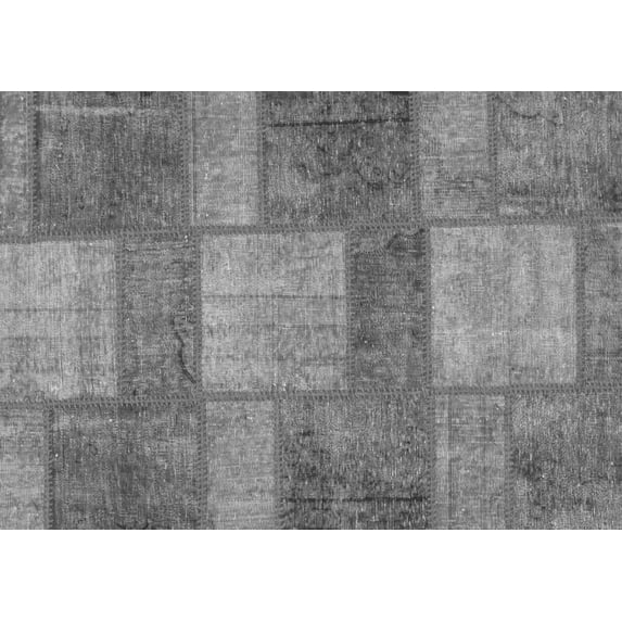 Ahgly Company Indoor Rectangle Patchwork Gray Transitional Area Rugs, 2' x 5'